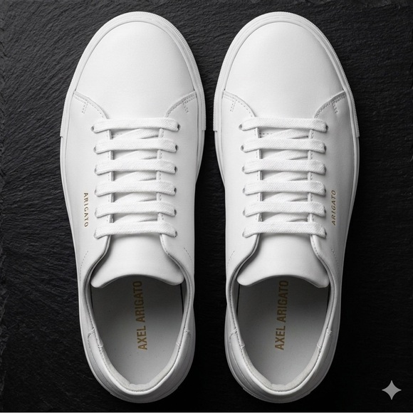 Axel Arigato Clean 90 Bee Bird White Silver Leather Sneakers Womens 6.5 EU 37